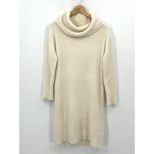 Banana Republic Sweater Dress Women Small Petite Plush Cottagecore Cowl Neck Y2k
